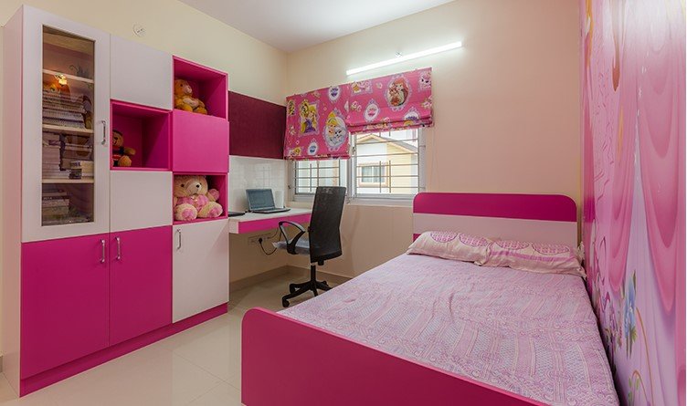 pink Kids Room Interior Design